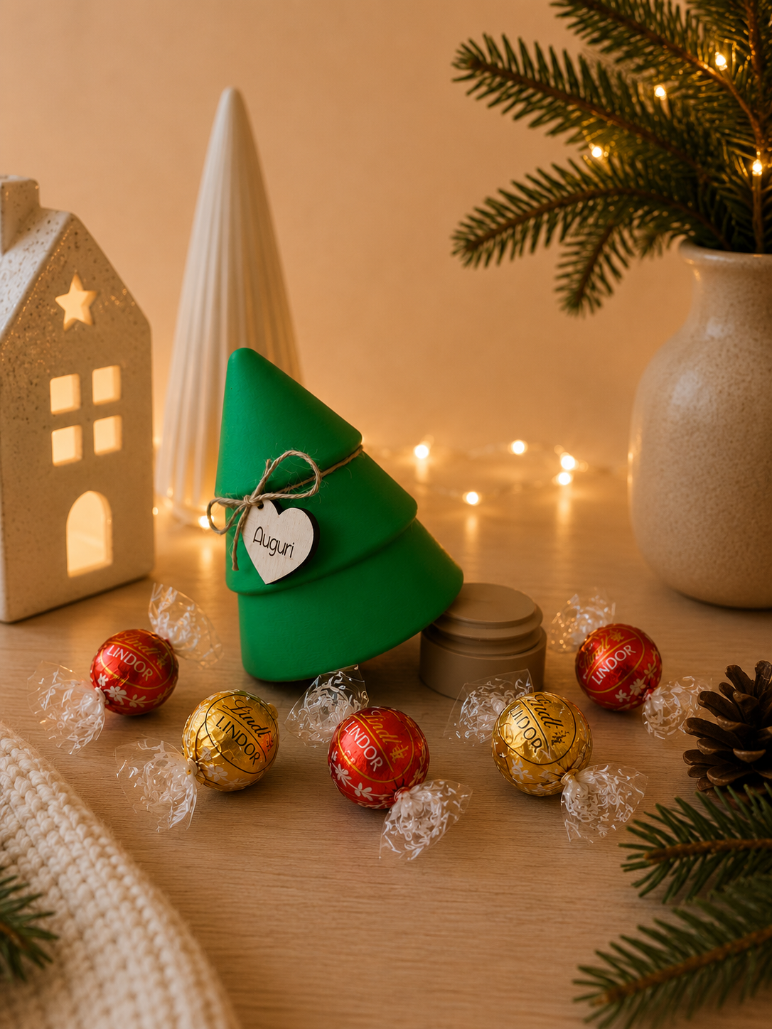 Albero contenitore natalizio