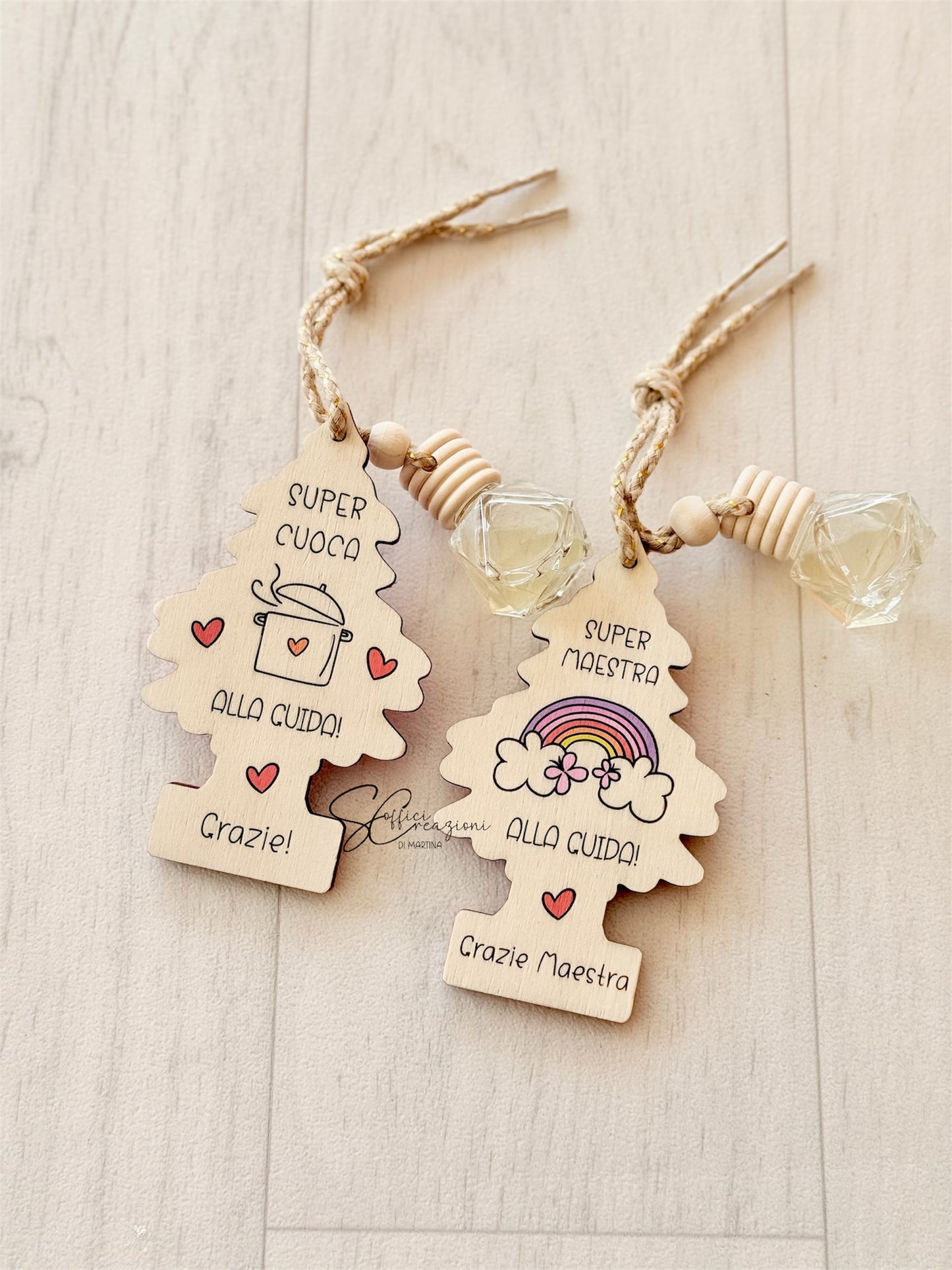 Profumatore auto personalizzato in legno