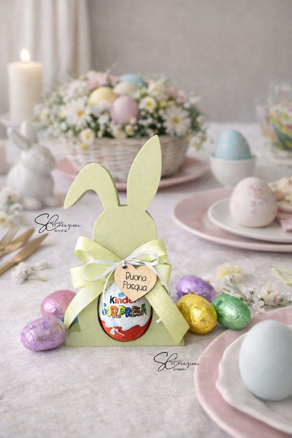 Coniglio decorativo porta ovetto