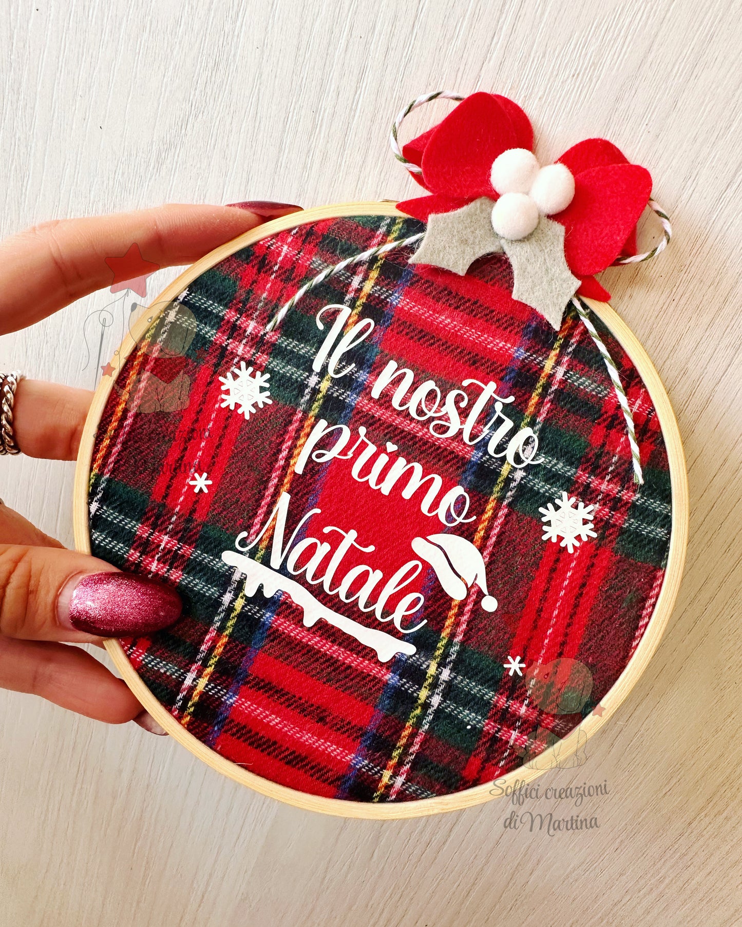 Telaio personalizzato natalizio