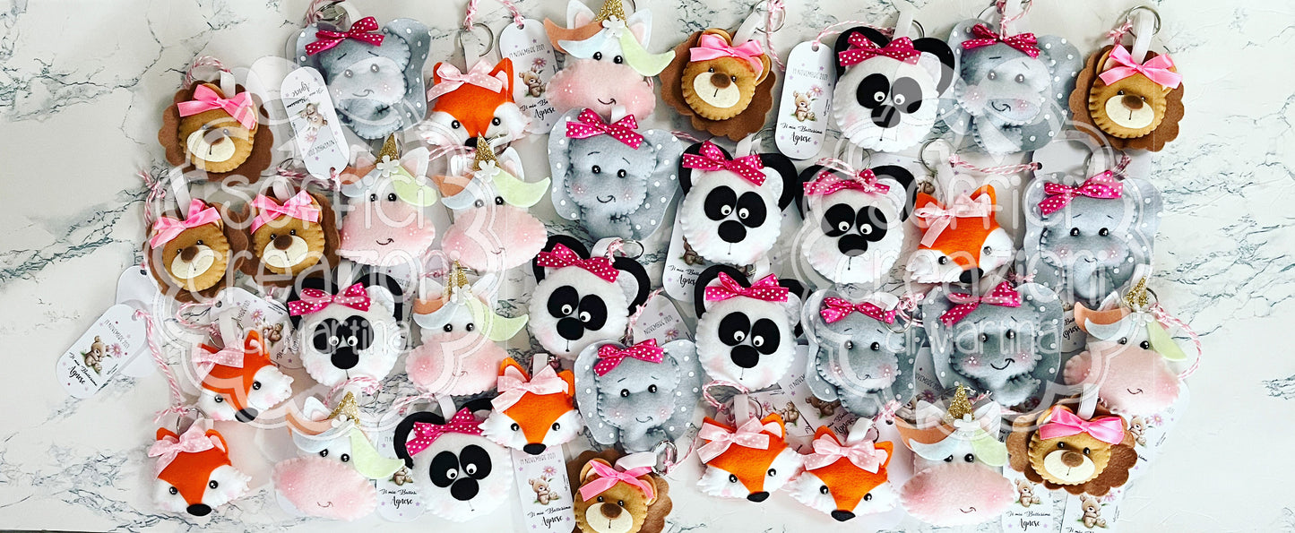 Portachiavi a forma di animaletto in pannolenci