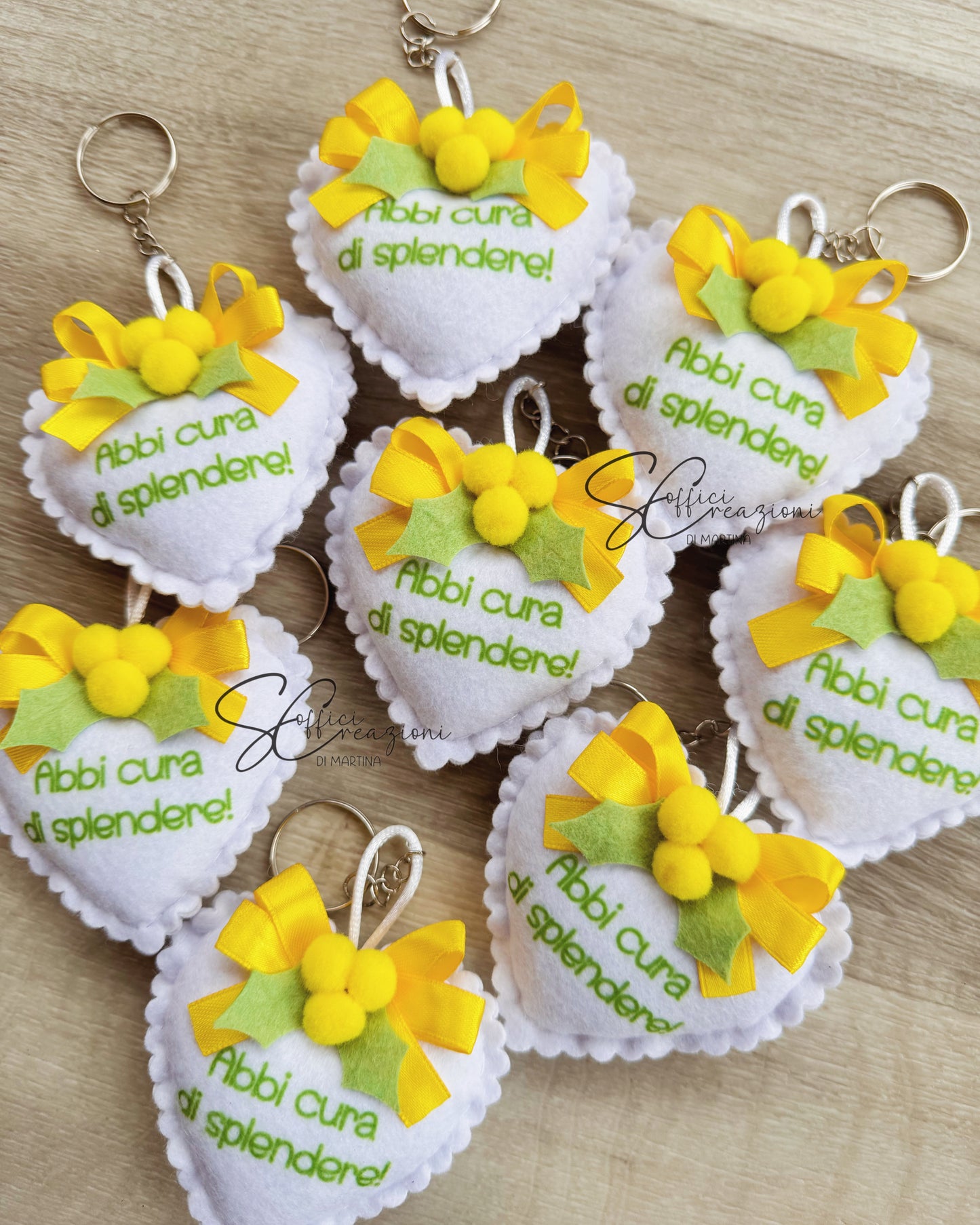 Cuore festa della donna portachiavi con frase