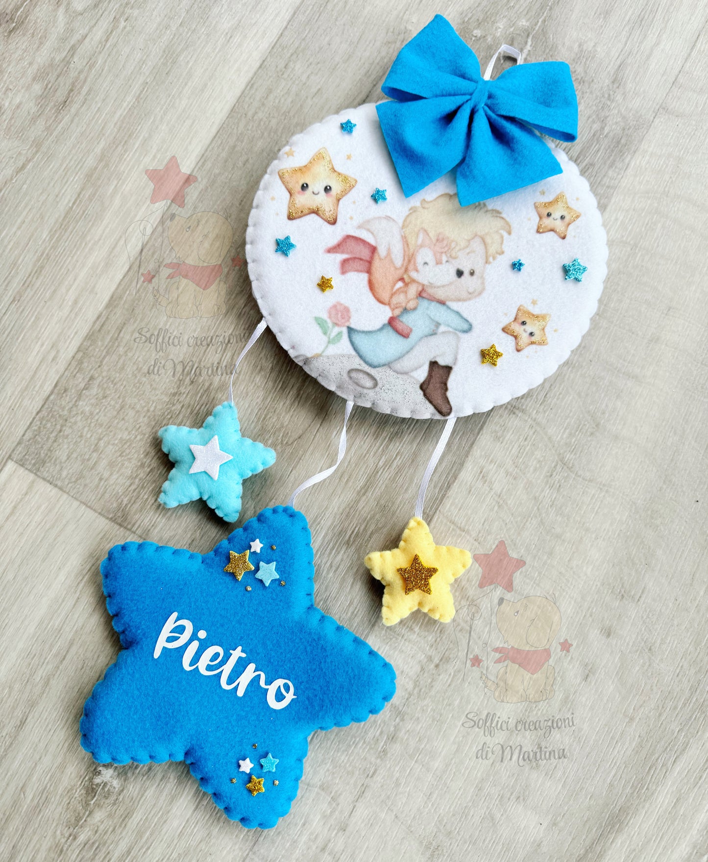 Fiocco nascita modello Piccolo Principe