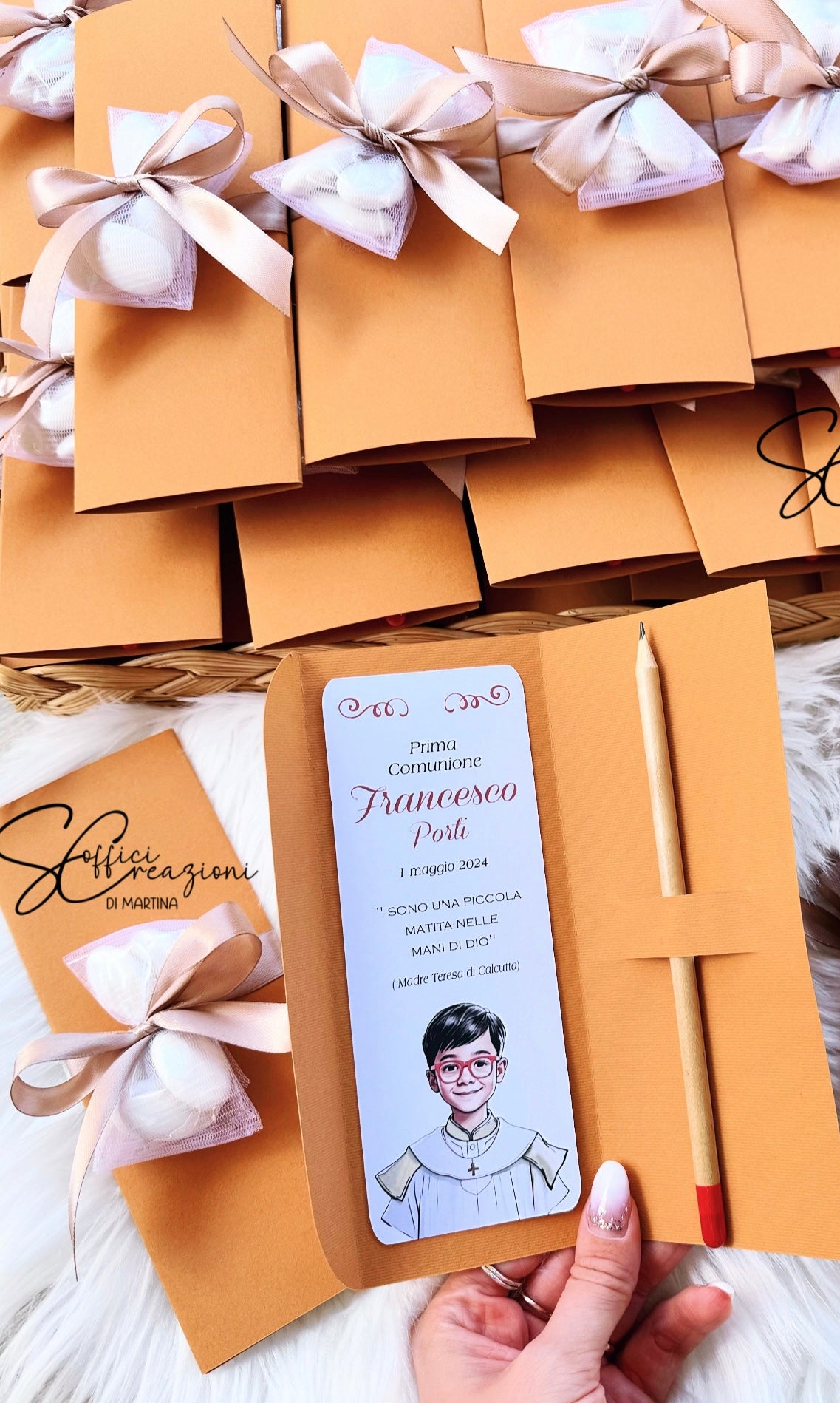 Bomboniera matita piantabile con astuccio cartoncino