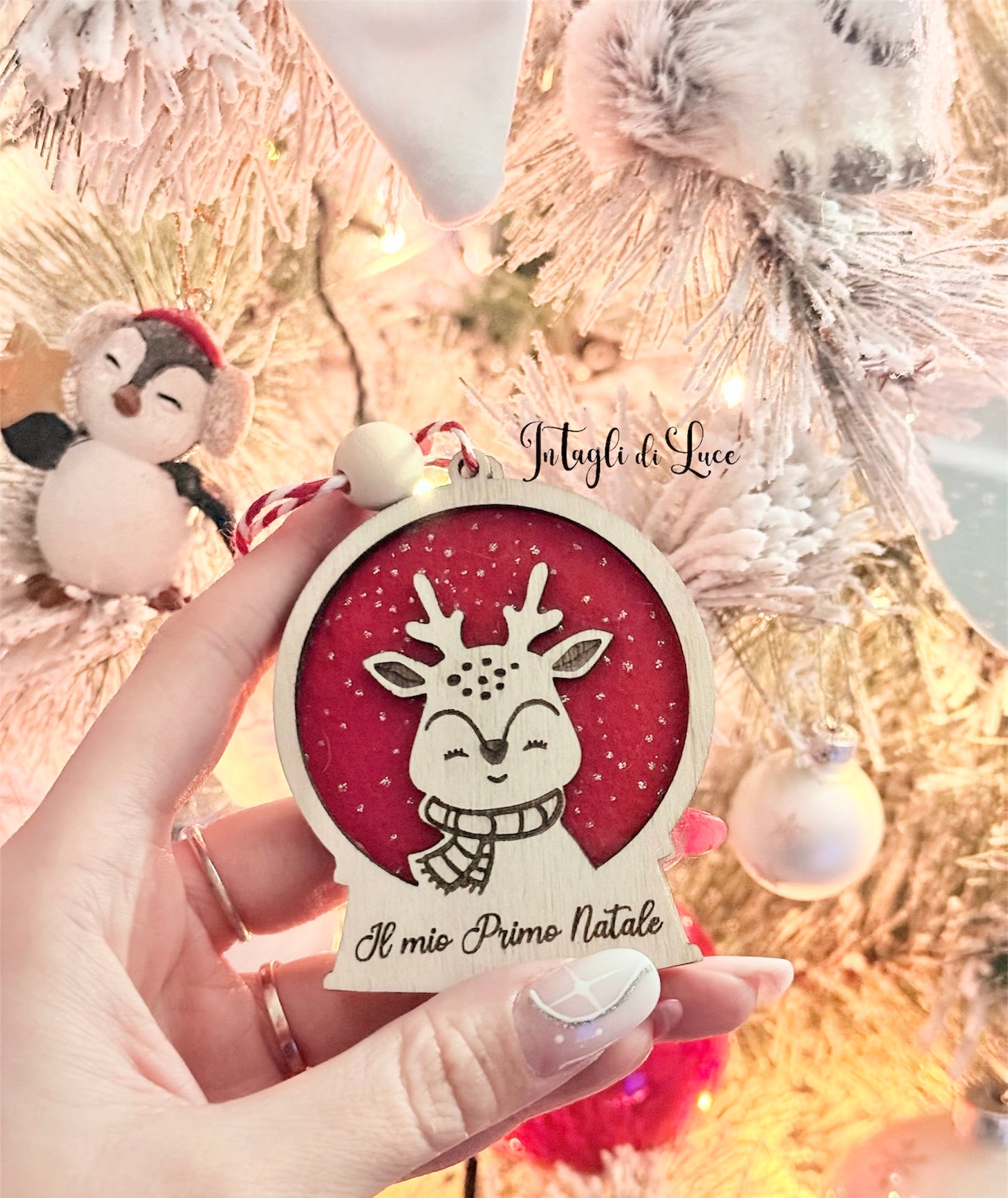 Pallina in legno primo Natale