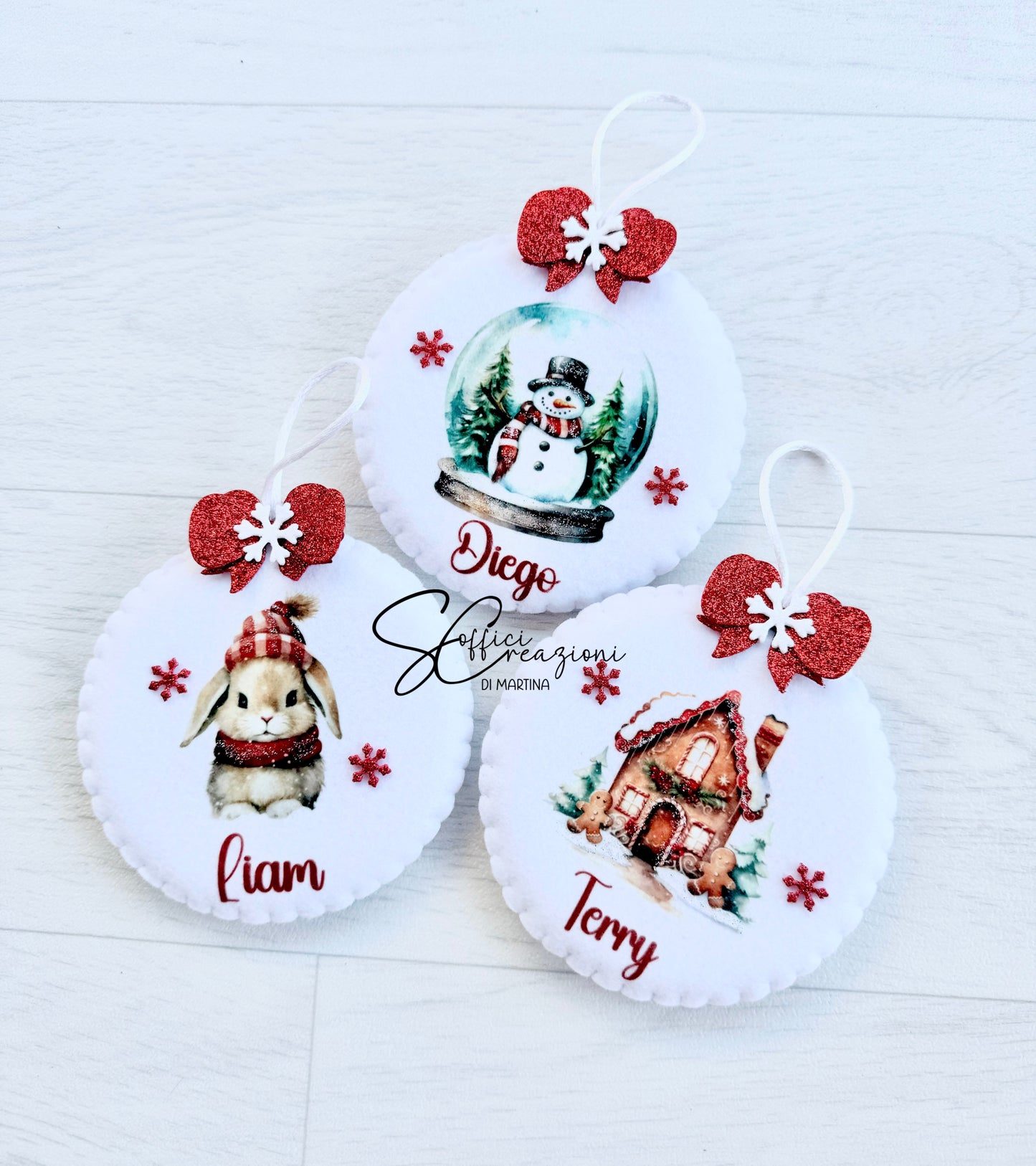 Pallina natalizia con stampa