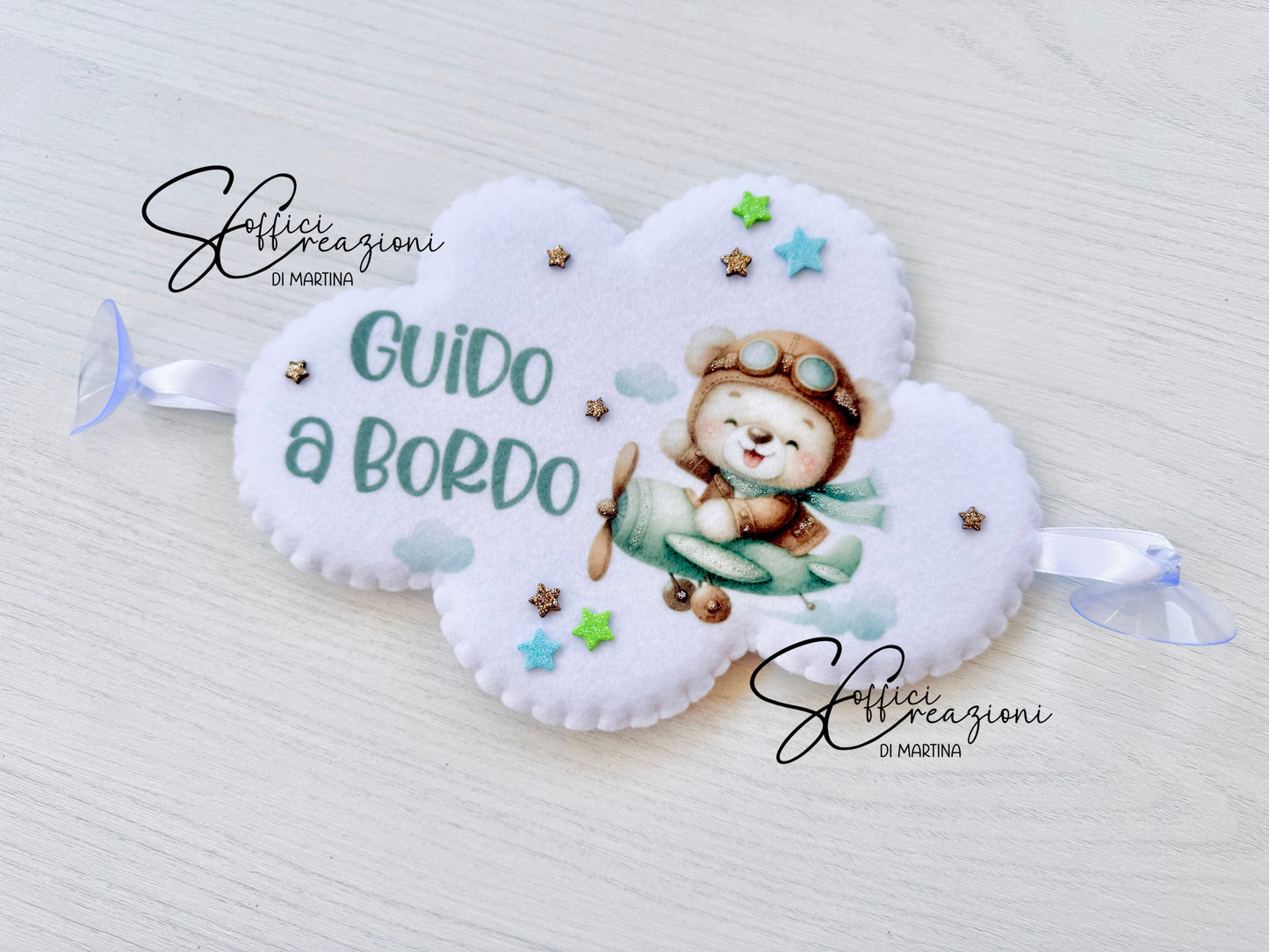 Baby on board with print