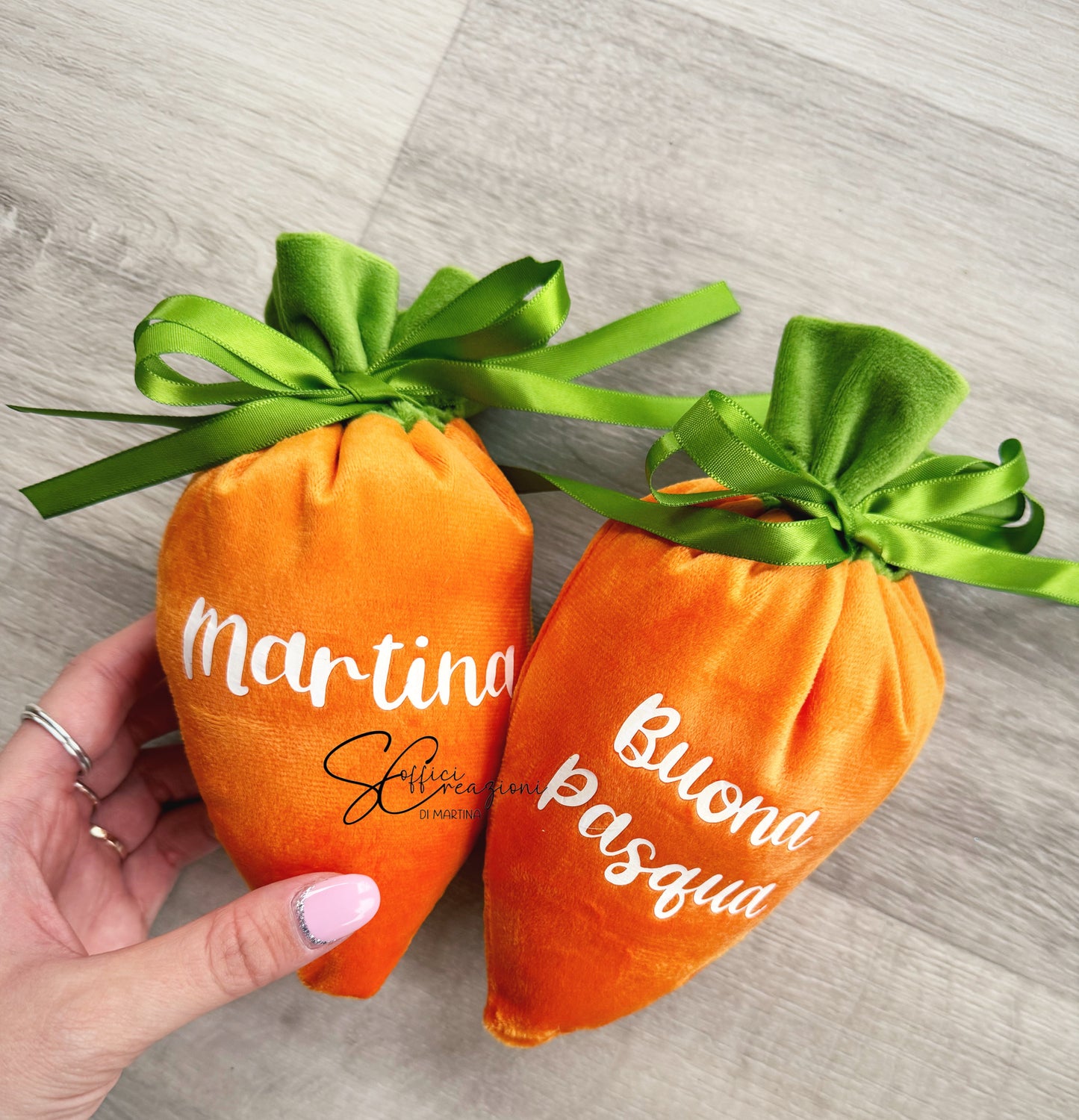 Sacchetto ovetti carota Pasqua