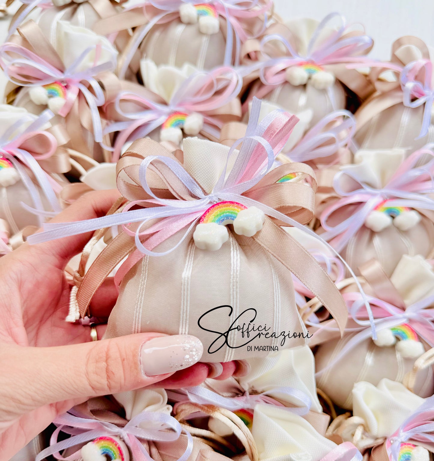 Sacchettino bomboniera modello righe