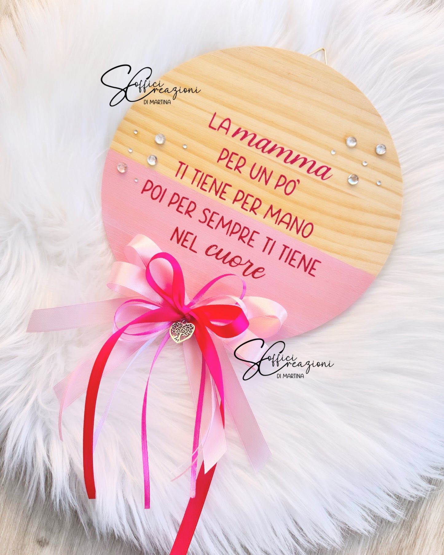 Targa in legno con dedica