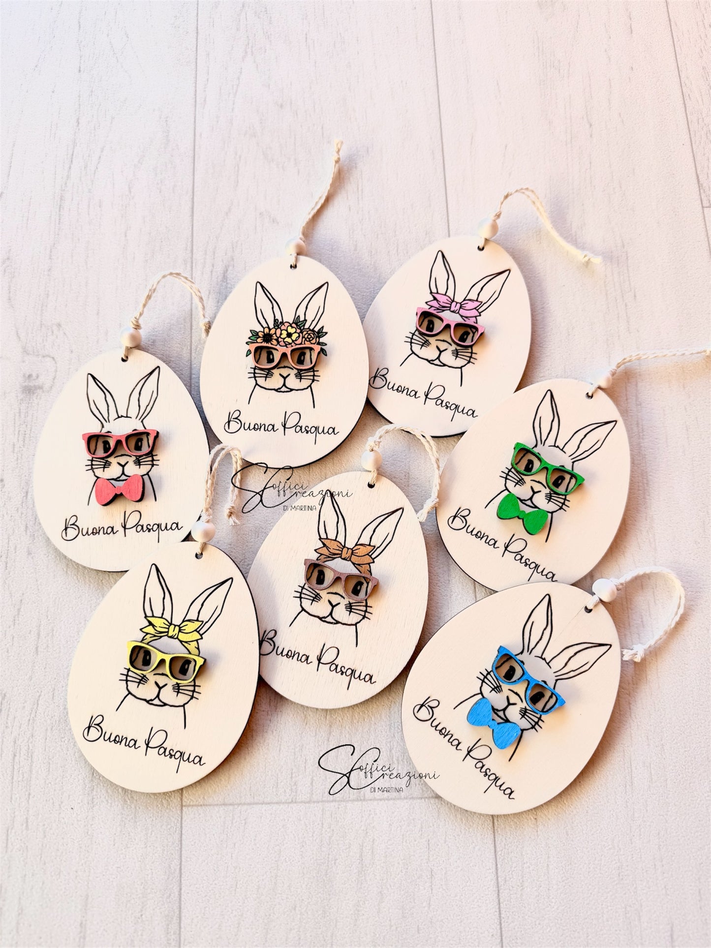 Decorazione ovetto pasqua con nome