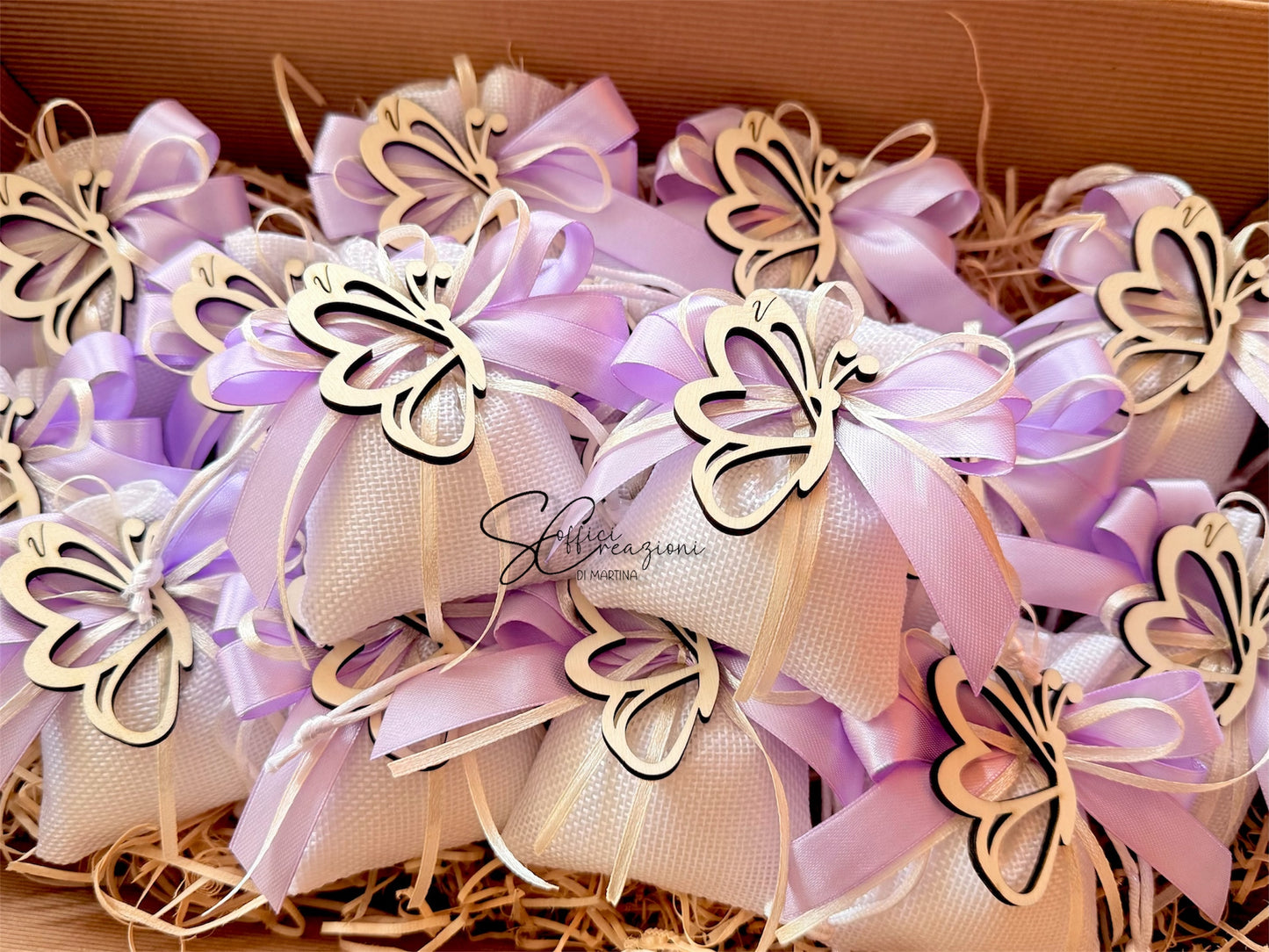 Sacchettini decoro in legno