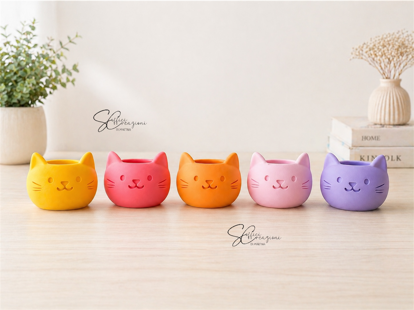 Vaso porta piantina gatto