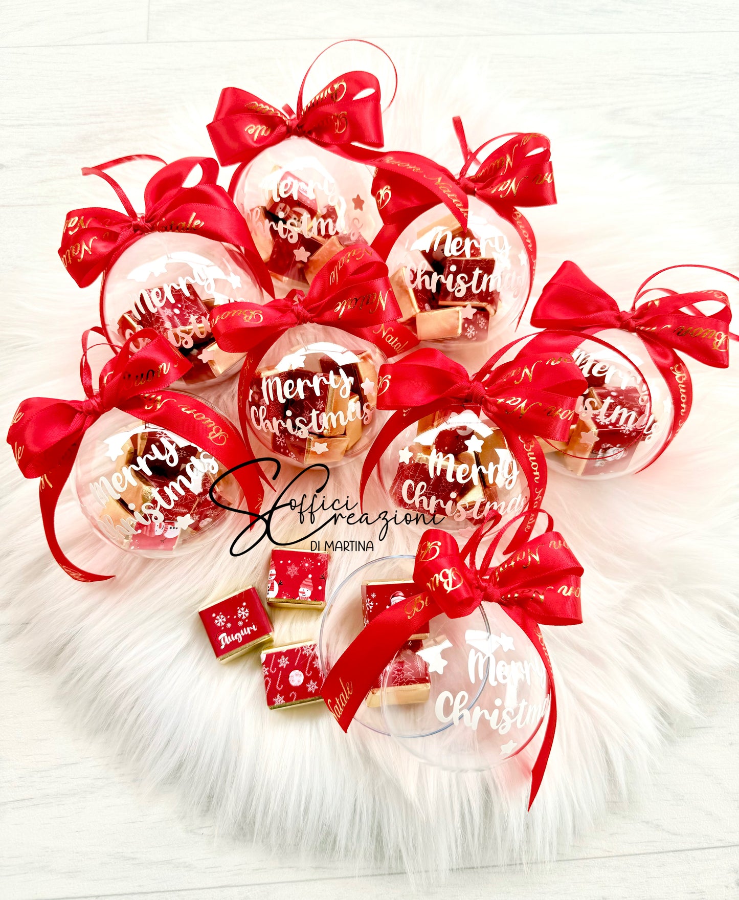 Pallina natalizia cioccolatini