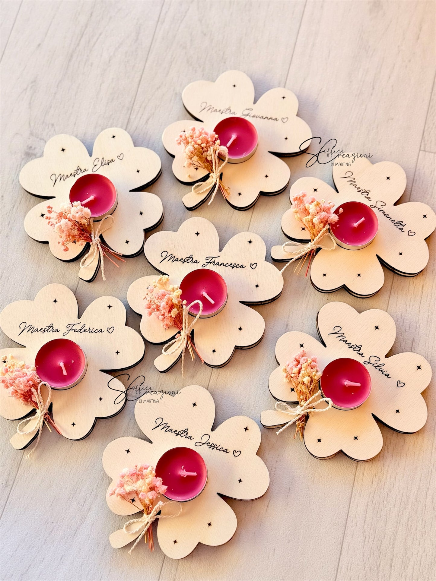 Porta tealight candela personalizzato