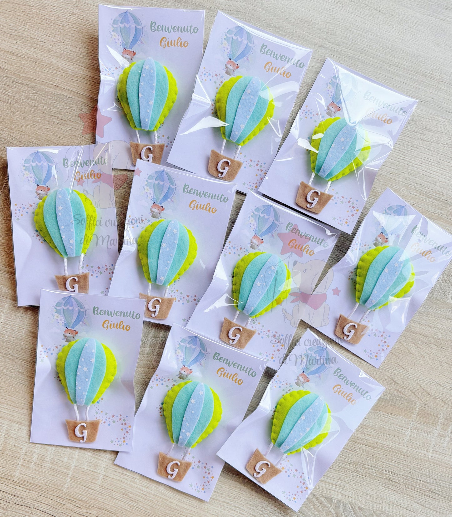 Mini hot air balloon favor