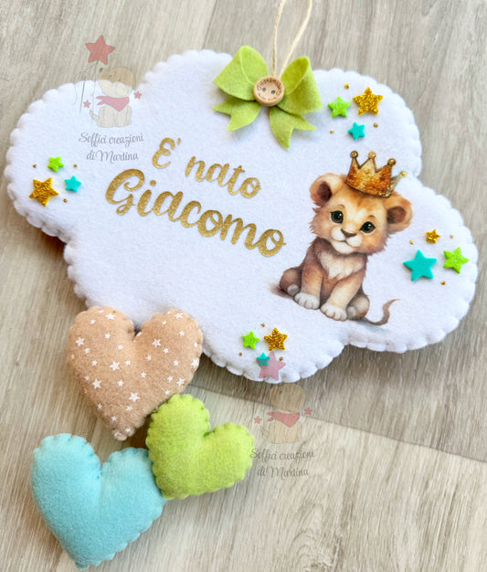 Nuvoletta nascita con stampa personaggi