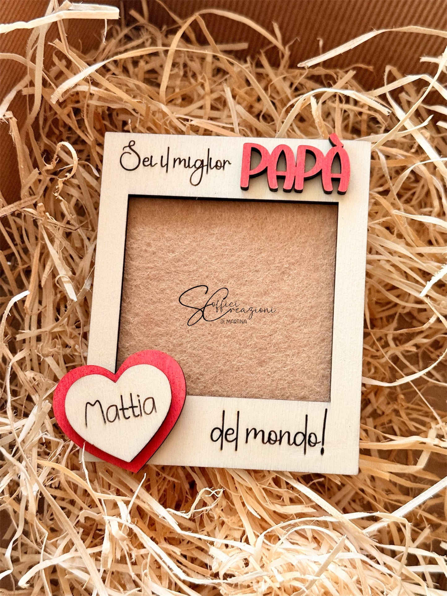Portafoto in legno papà / nonni