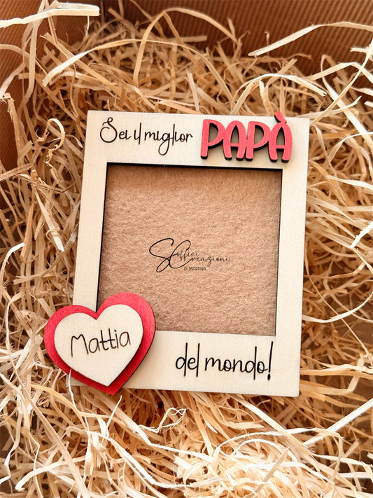 Portafoto in legno festa del papà