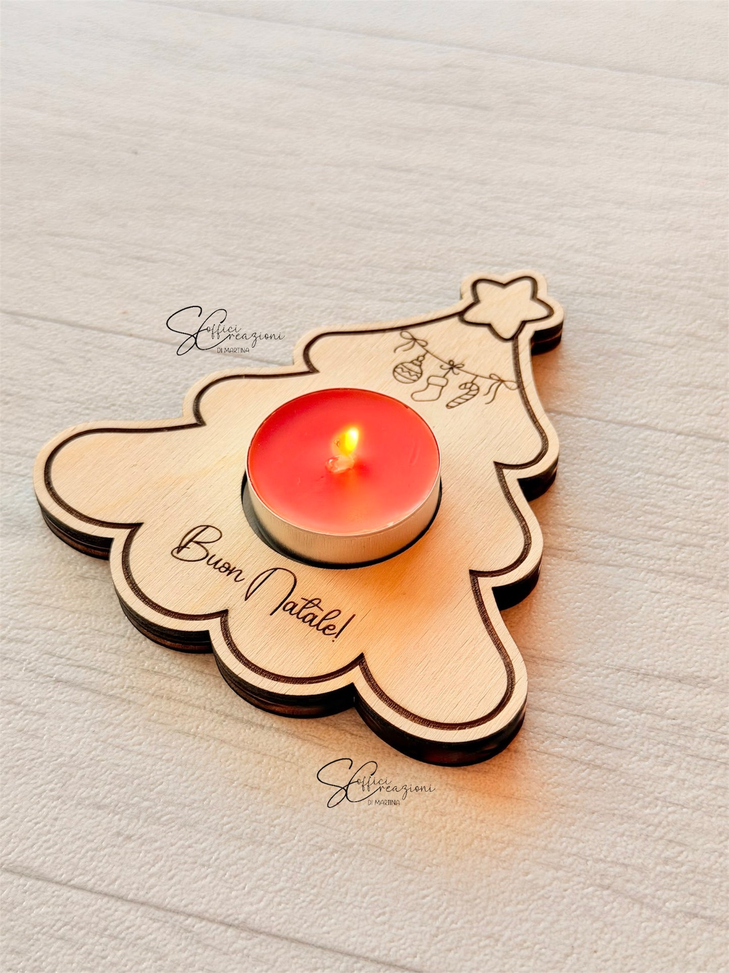 Porta tealight candela personalizzato
