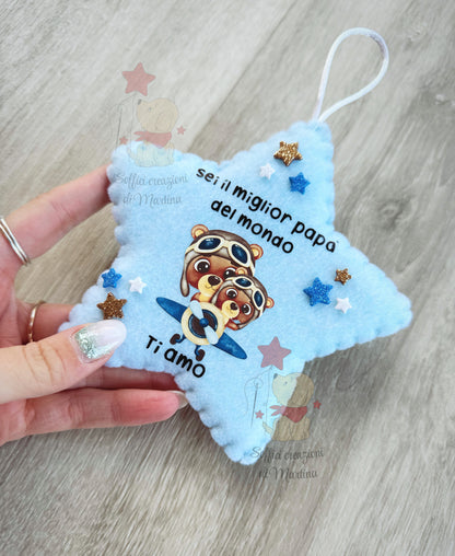 Stellina da appendere per la festa del papà