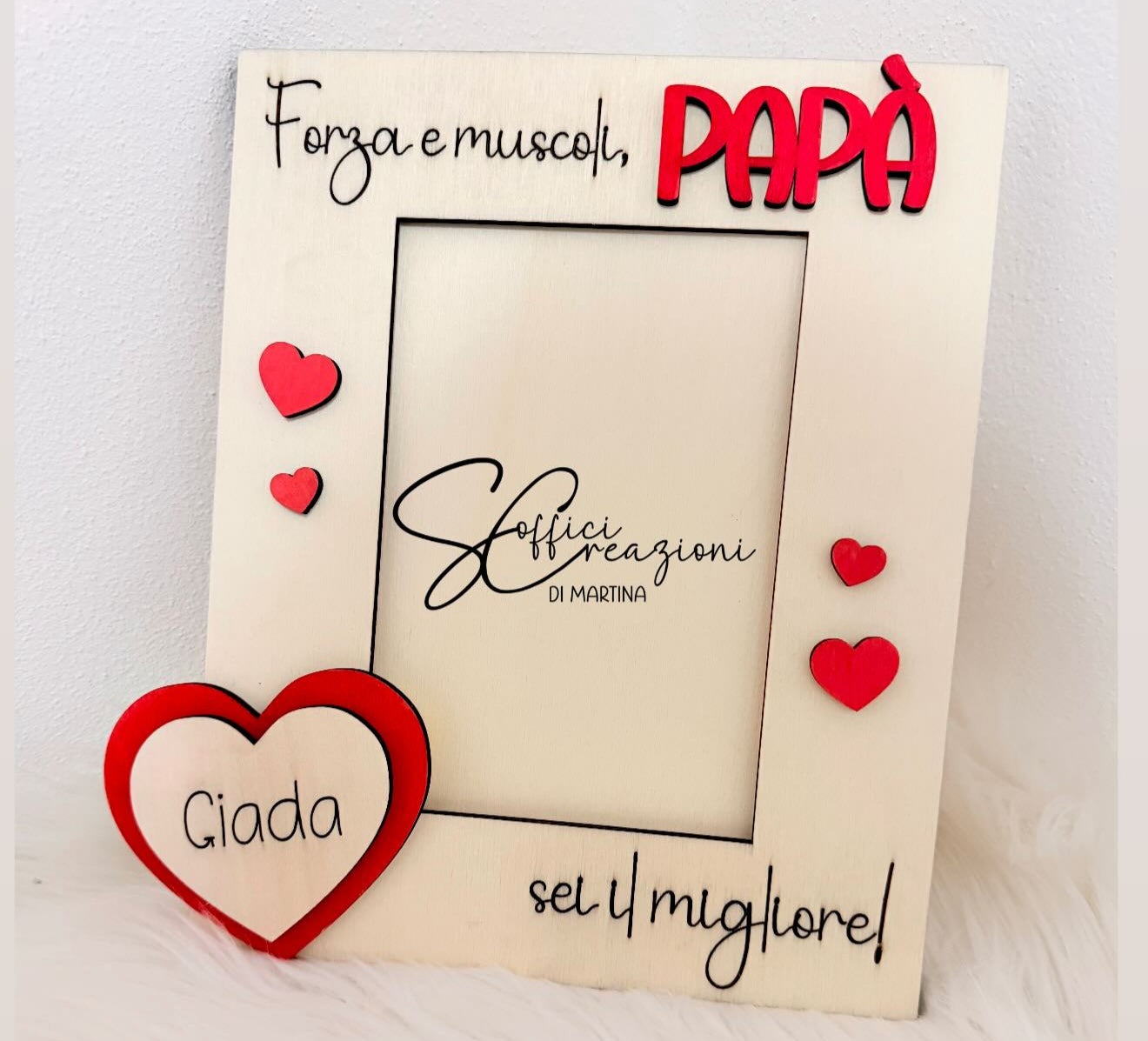 Portafoto in legno papà / nonni
