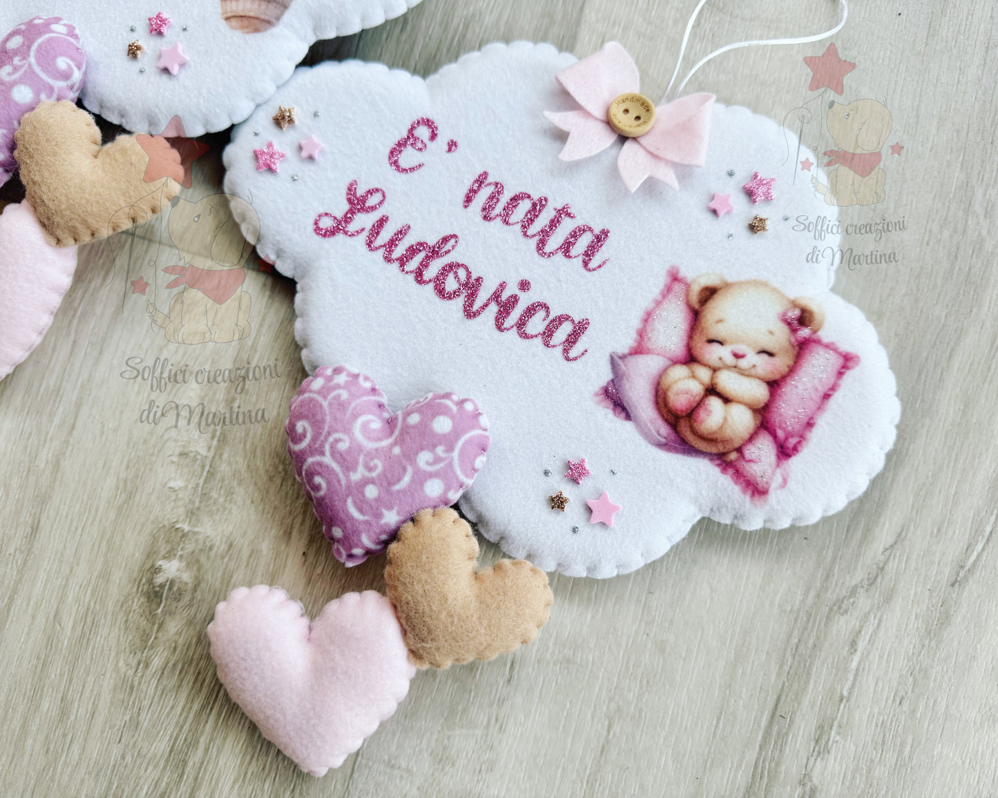 Birth speech bubble with character print