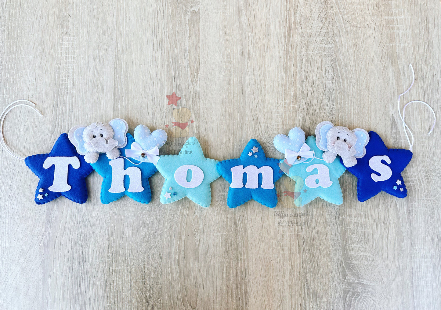 Bedroom banner with name and stars