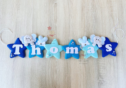 Bedroom banner with name and stars