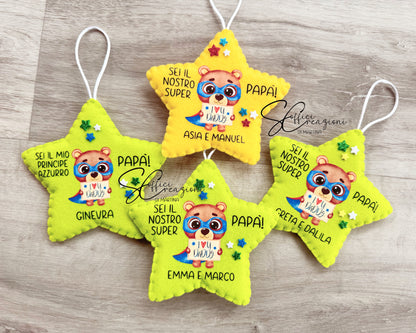 Stellina da appendere per la festa del papà