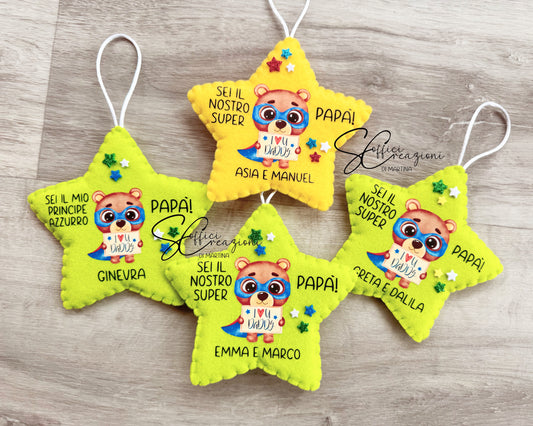 Stellina da appendere per la festa del papà
