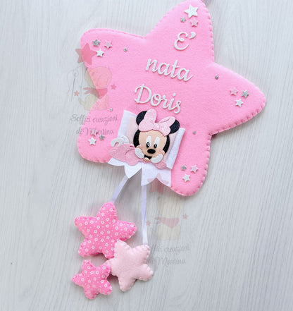 Fiocco nascita modello stellina Minnie