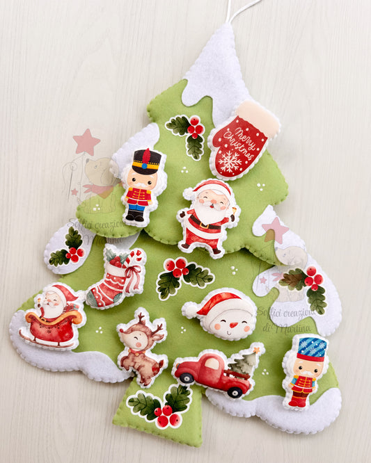 Albero natalizio attacca stacca montessori