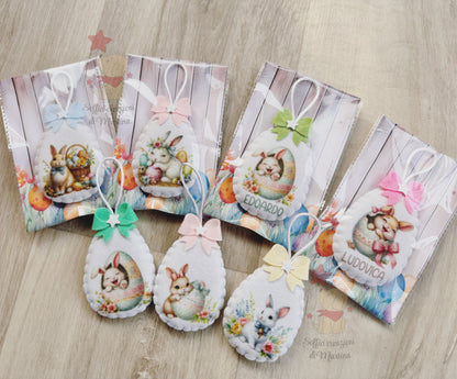 Hanging egg with print