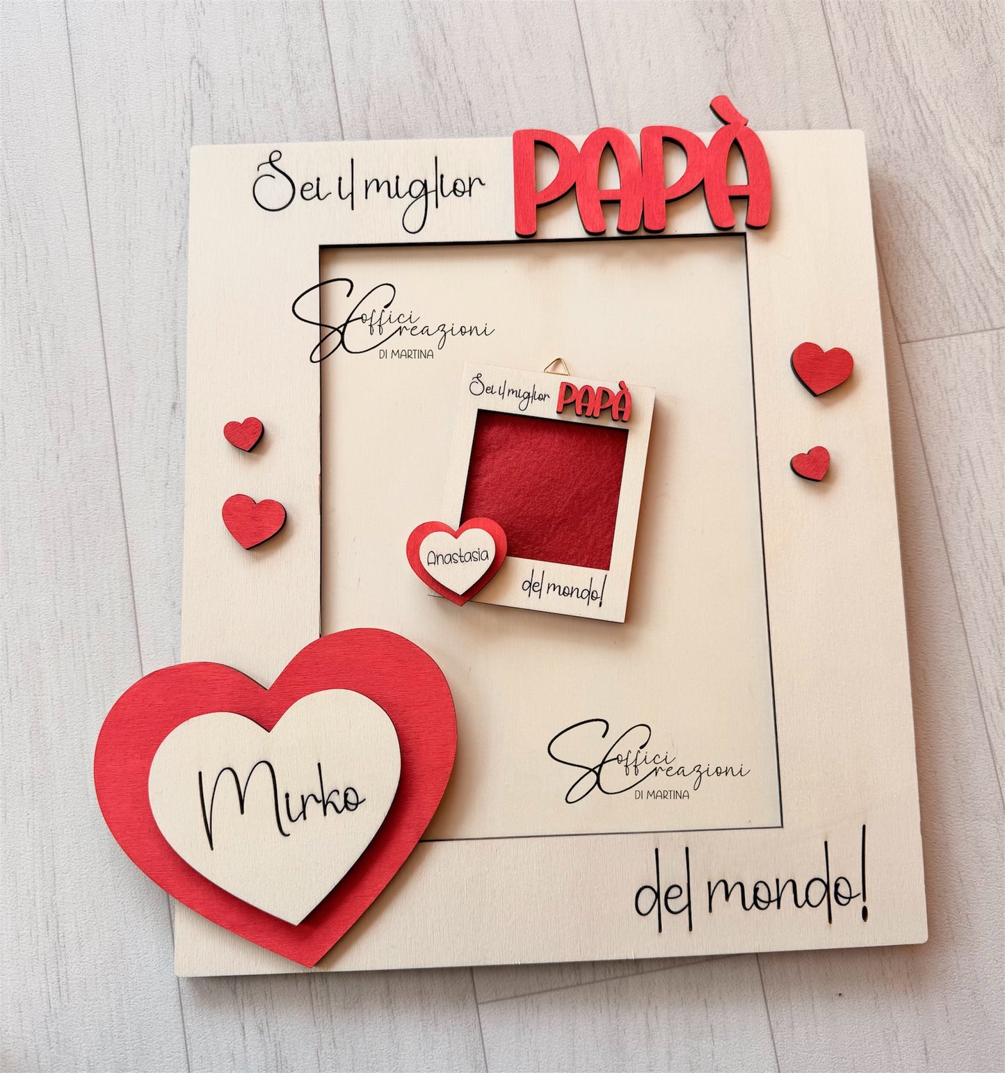 Portafoto in legno papà / nonni