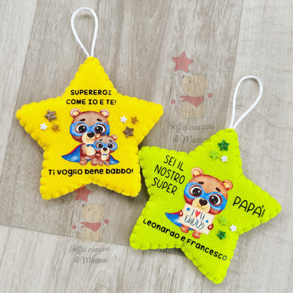 Stellina da appendere per la festa del papà