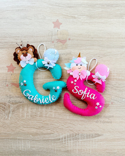 Personalized initial for bedroom