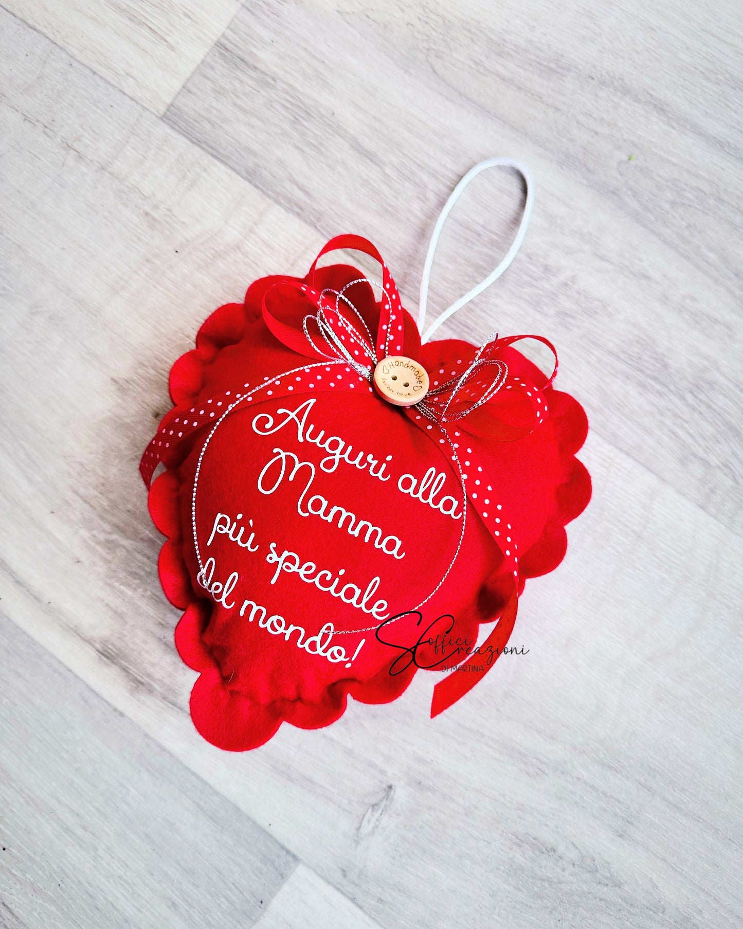 Cuore grande con dedica