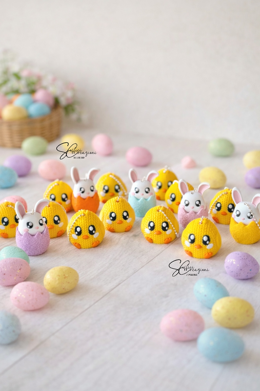 Portachiavi Coniglietto-Pulcino Pasqua