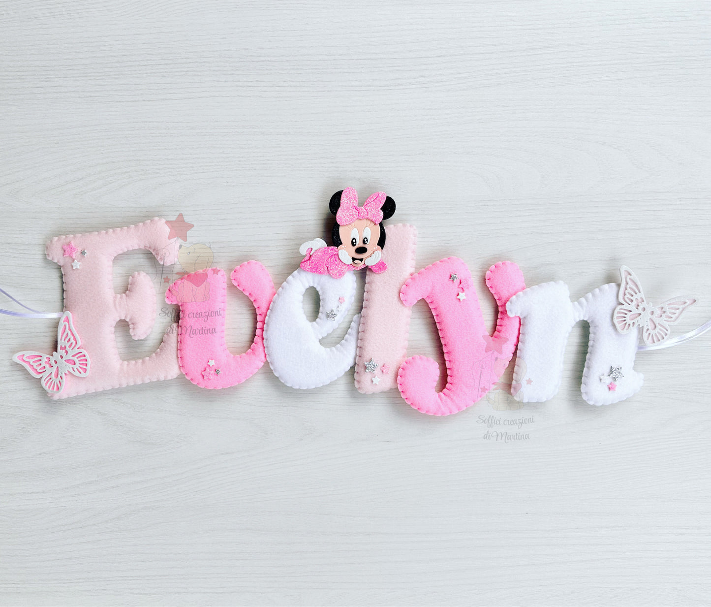 Bedroom banner with name and stars