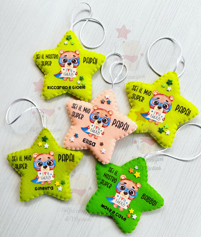 Stellina da appendere per la festa del papà