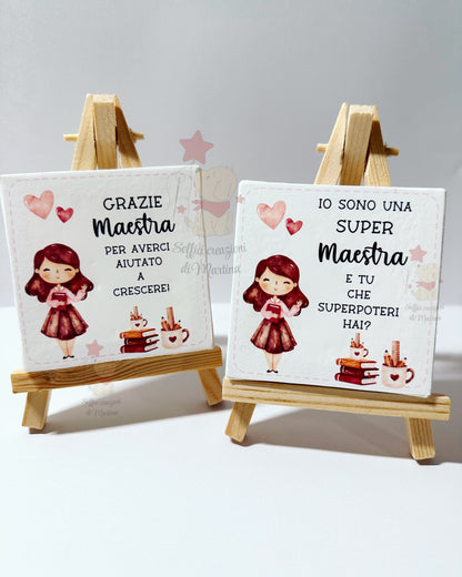 Tela in Canvas con dedica maestra