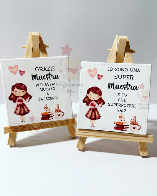 Tela in Canvas con dedica maestra
