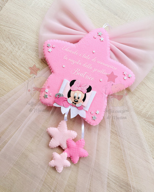 Fiocco nascita modello stellina Minnie