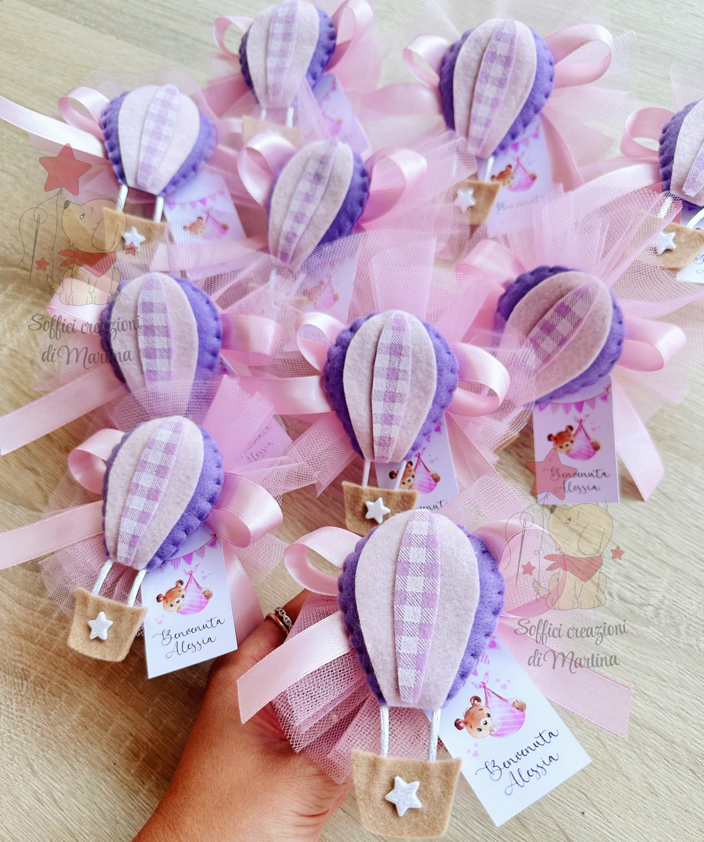 Mini hot air balloon favor