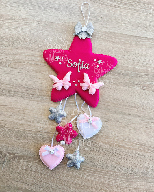 Birth bow, Pendant Hearts model