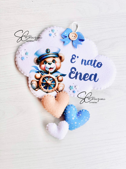 Birth speech bubble with character print
