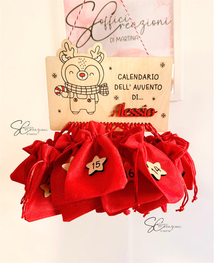 Calendario dell’avvento personalizzato in legno