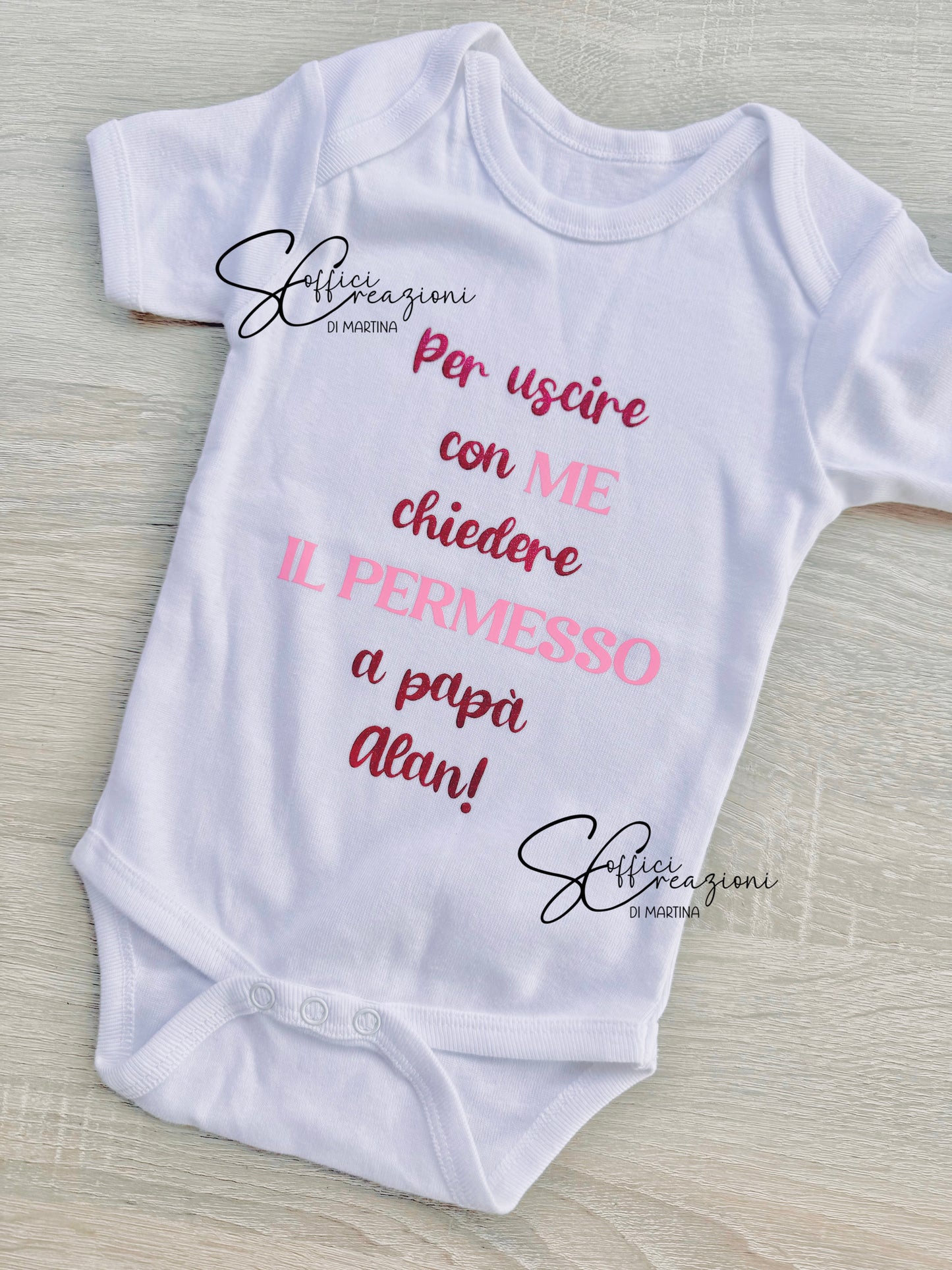 Body neonato personalizzato
