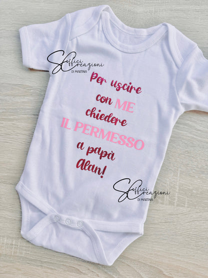 Body neonato personalizzato